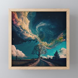Wall Art - Mighty clouds abstract digital Framed Mini Art Print