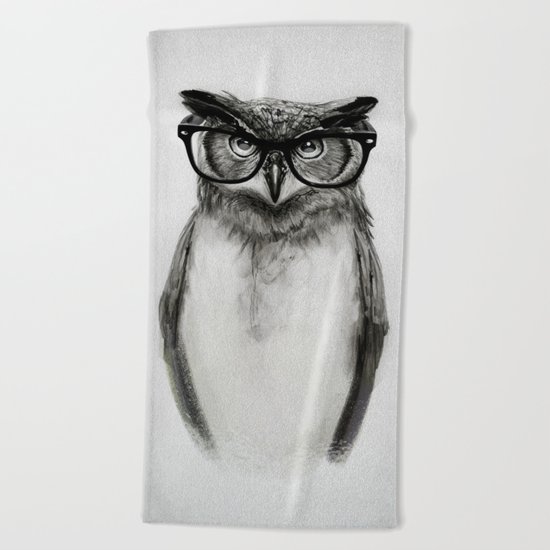 Mr. Owl Beach Towel
