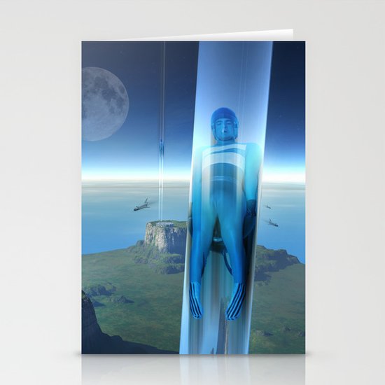 space elevator - babylon transfer station 02 Stationery Cards
