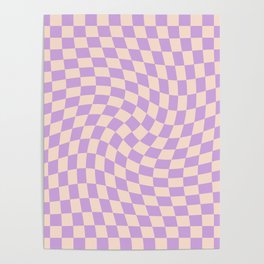 Check V - Lilac Twist — Checkerboard Print Poster