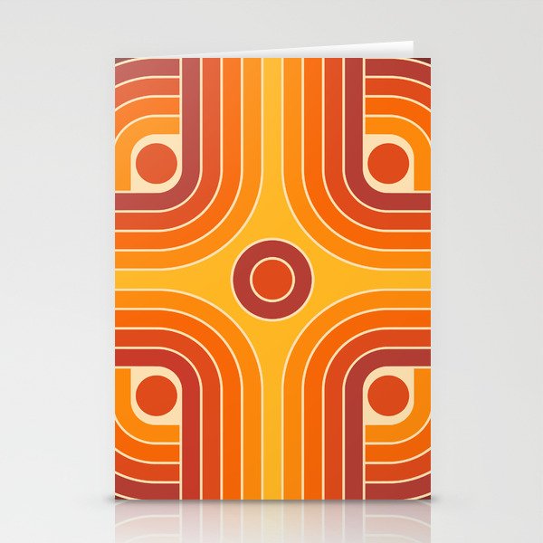 Retro Geometric Abstract Gradated Design 522 Stationery Cards