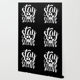 Stay Pawsitive Cute Funny Typography Slogan Wallpaper
