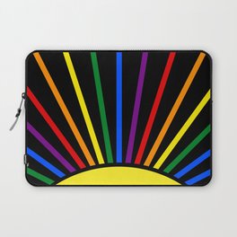 retro colorful sun illustration  Laptop Sleeve