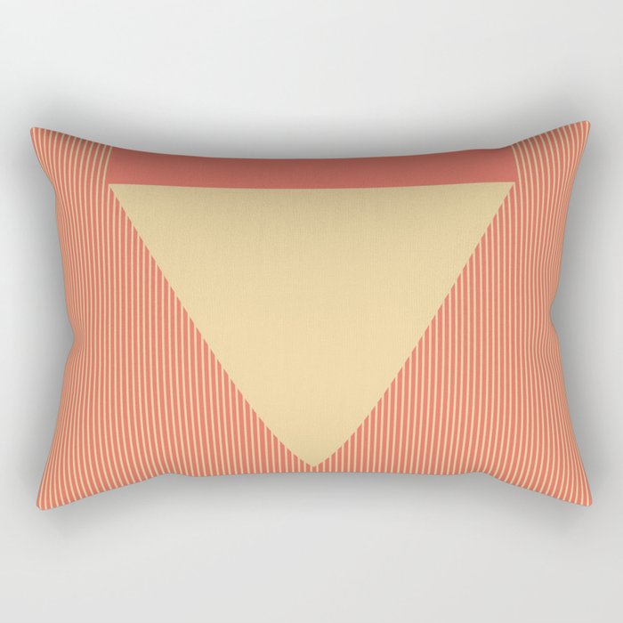 Cream Triangle Rectangular Pillow