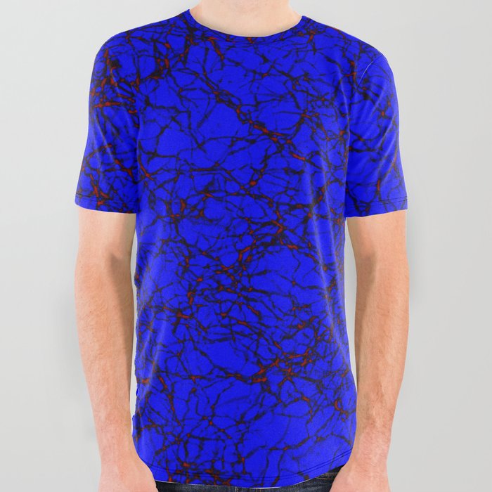 Black red and blue graphic tee sales