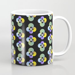 Metallic Fractal Flowers Pattern Coffee Mug