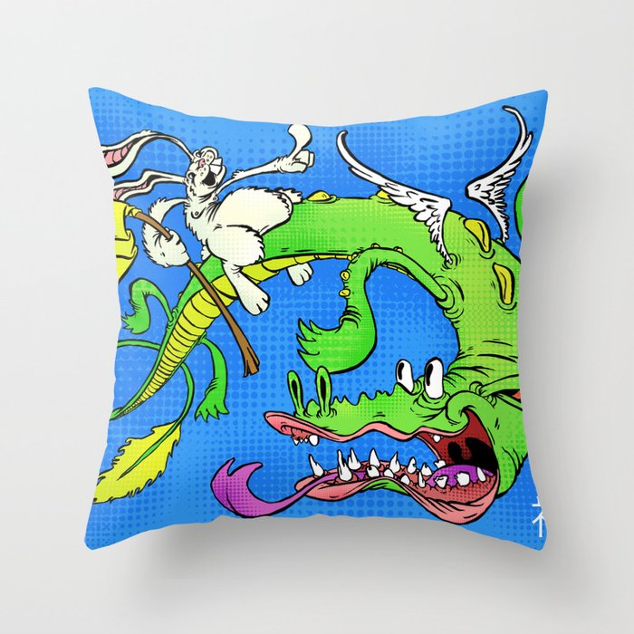 The Luck Dragon Throw Pillow