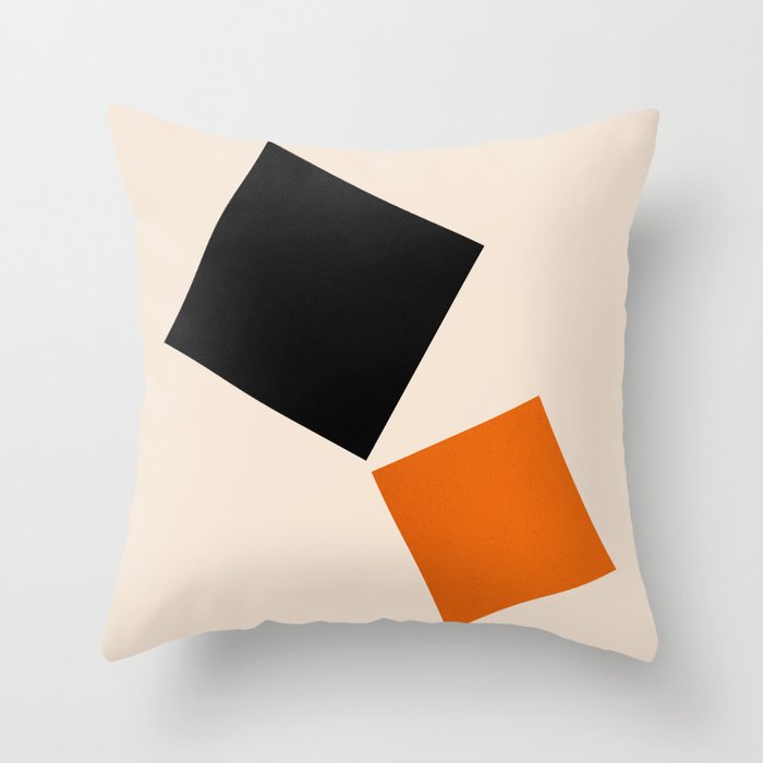 Abstraction_SQUARE_MOVEMENT_POP_ART_Minimalism_001M Throw Pillow