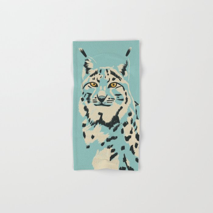 Big Cat Series - Lynx Blue Hand & Bath Towel