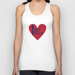 Peace Love Equality - heart Unisex Tank Top