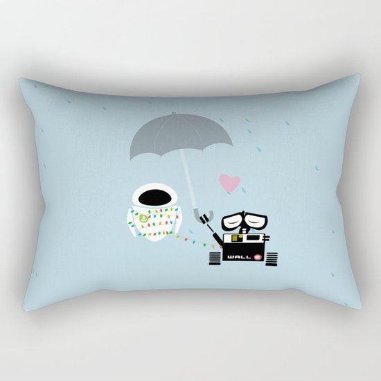 true love.. walle and eve Rectangular Pillow