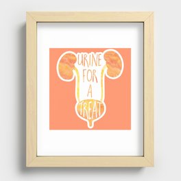 Urine for a treat! Funny medical pun Recessed Framed Print
