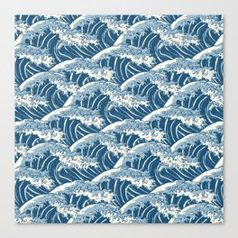 Sea Waves Pattern For Deco In The Apartment Canvas Print