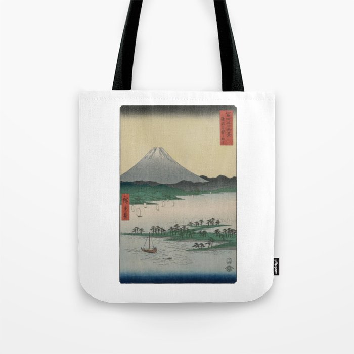Pine Groves of Miho in Suruga, from the series Thirty-six Views of Mount Fuji (1858) Andō Hiroshige (Japanese, 1797 – 1858) Tote Bag