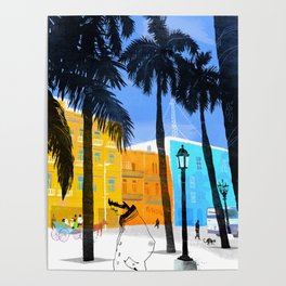 Tropical Caribbean Vibes Poster