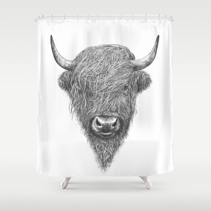 Highland bull Shower Curtain