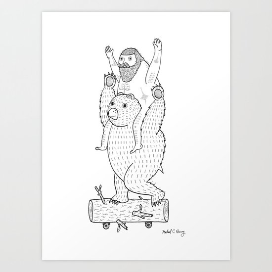 On a cause which contributed to the expulsion of the Lithuanian bear Art Print