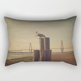 Pelican at the Cooper River Bridge Rectangular Pillow