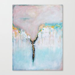 Pastel Cliffs Abstract Canvas Print