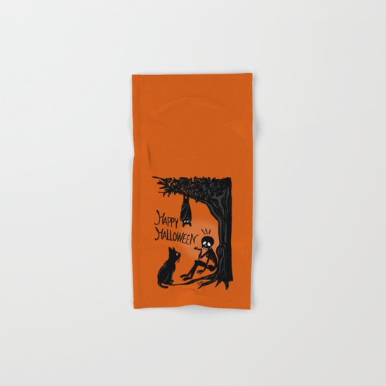 Halloween with the skull Hand & Bath Towel