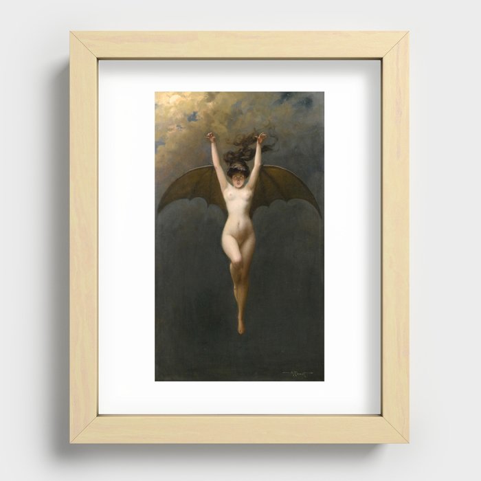 The Bat-Woman, by Albert Joseph Pénot Recessed Framed Print