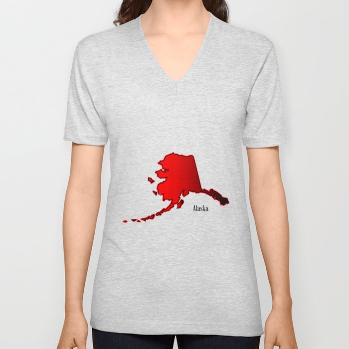 Alaska In Halftone V Neck T Shirt