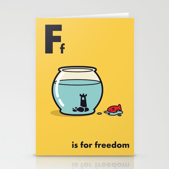 F is for freedom - the irony Stationery Cards