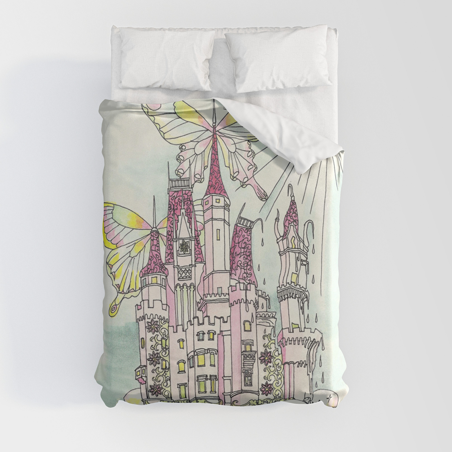 Melting Icecream Fairy Castle Duvet Cover By Damedarcy Society6