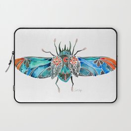 Ornamental Scarab – Turquoise & Coral Laptop Sleeve