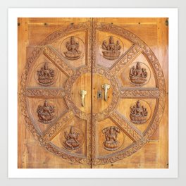 Indian Shiva Temple Doors Art Print