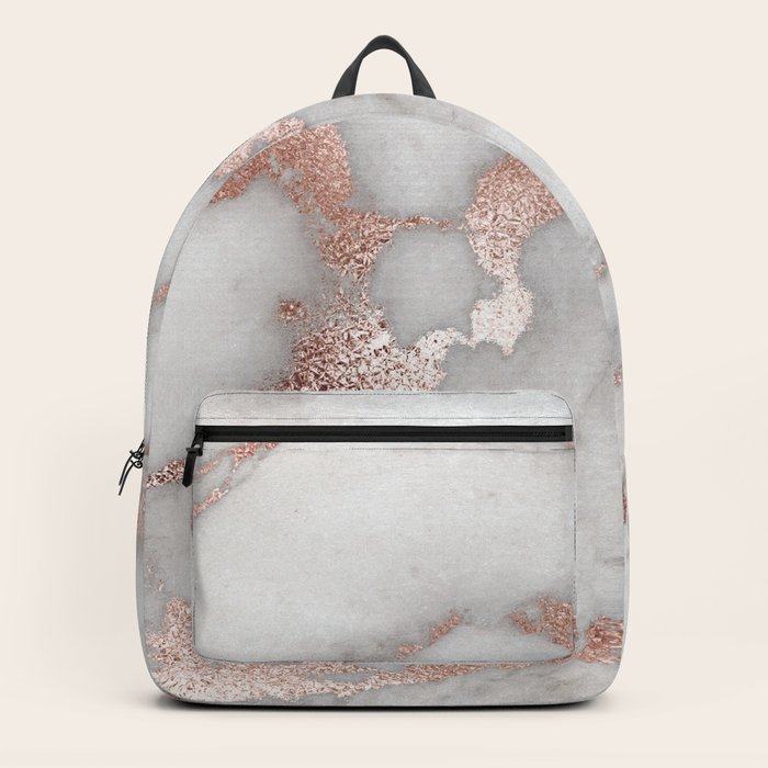 rose gold marble backpack
