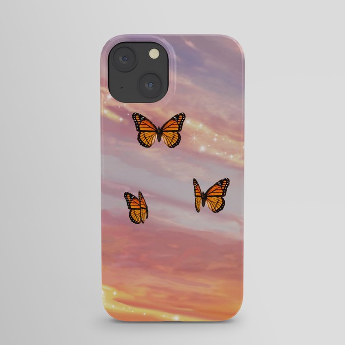 Butterfly Sunset Aesthetic iPhone Case