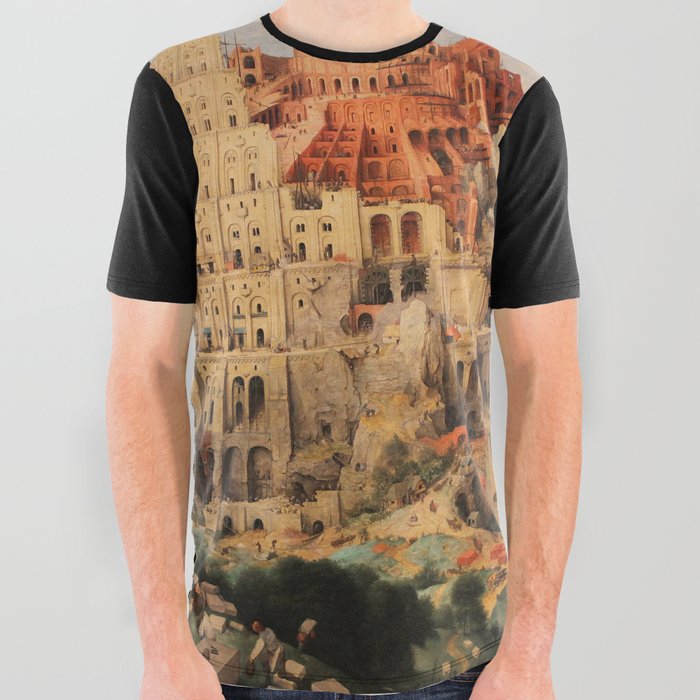 The Tower of Babel by Pieter Bruegel the Elder All Over Graphic Tee