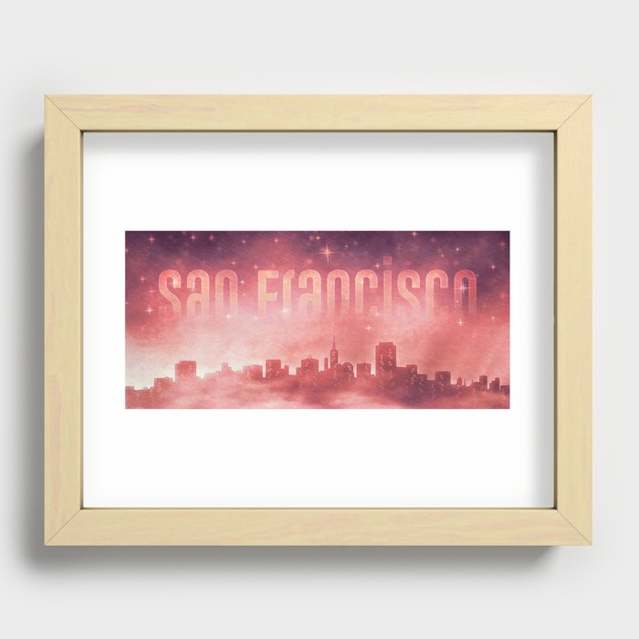 San Francisco Skyline Recessed Framed Print