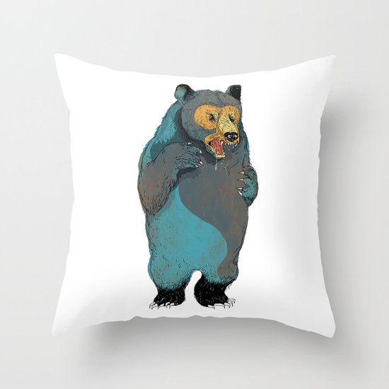 Mr.Grizzly Throw Pillow