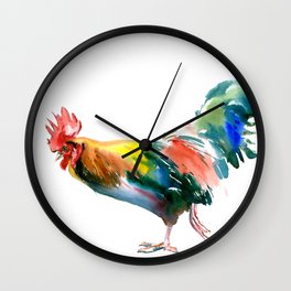 Rooster decor art Wall Clock