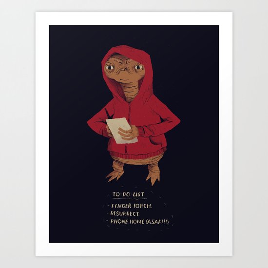 E.T. to-do-list Art Print