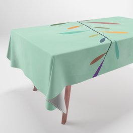 Floral cat and colours leafs Tablecloth