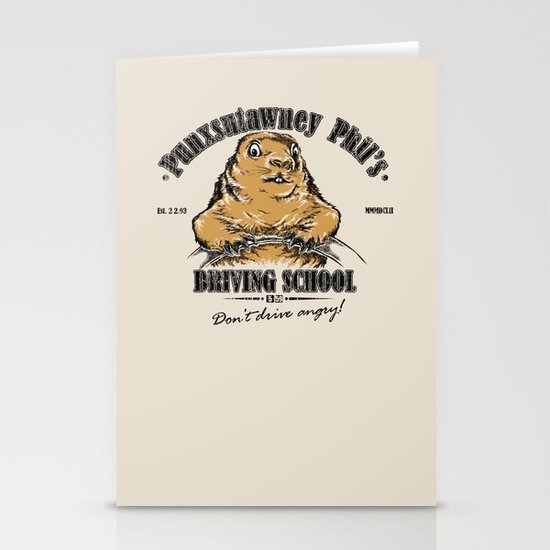 Punxsutawney Phil's Driving School Stationery Cards
