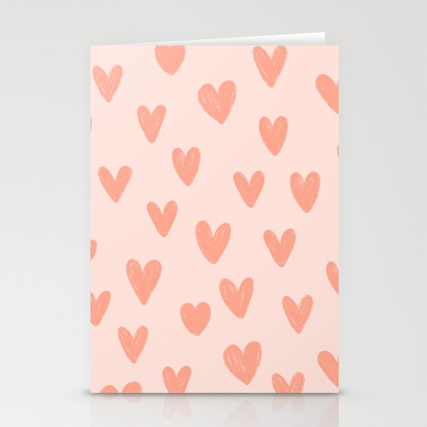 Red Hearts Stationery Cards