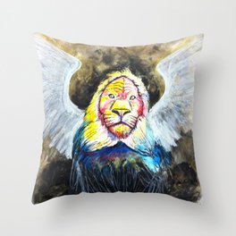 Winged Lion Throw Pillow