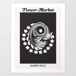 flower market / rabbit hole Art Print