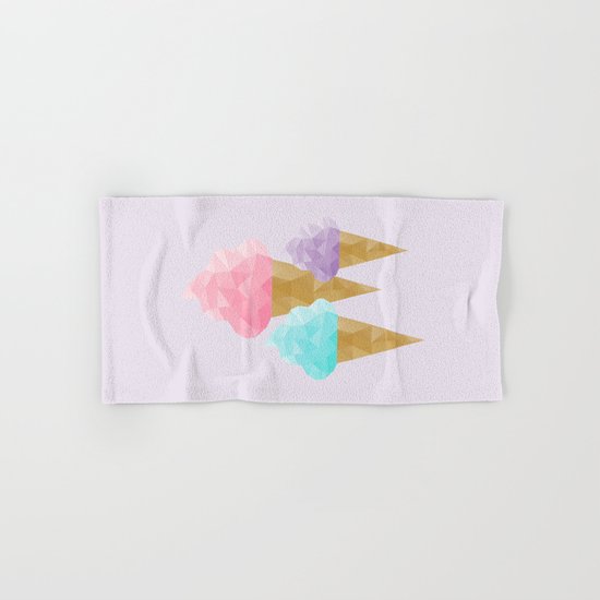 Geometric Ice Cream Hand & Bath Towel