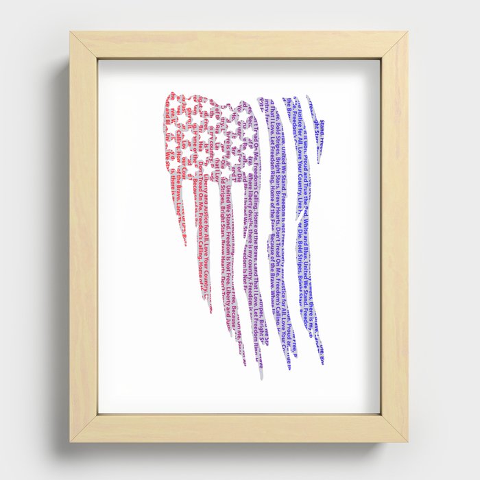 Patriotic Flag Recessed Framed Print