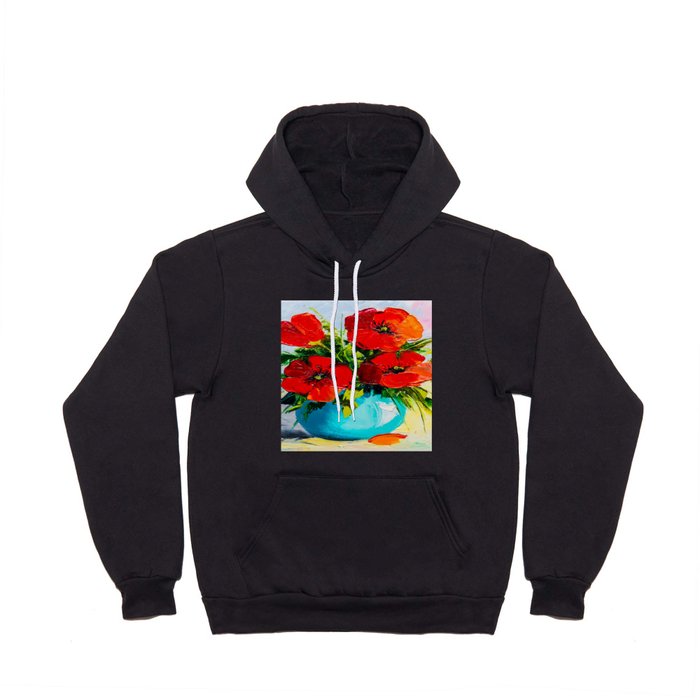 Red poppies Hoody