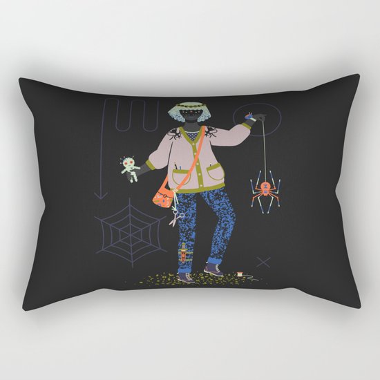 Witch Series: Voodoo Doll Rectangular Pillow