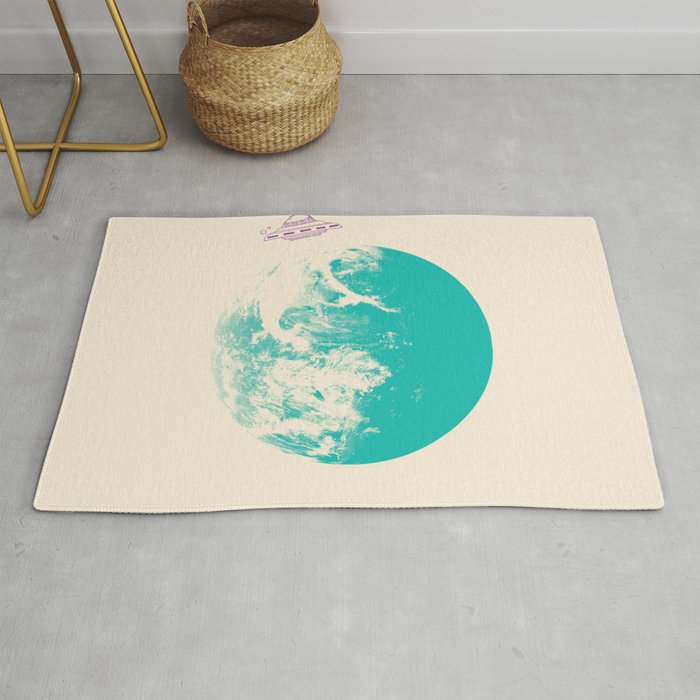 interesting cosmos and alien attack Rug