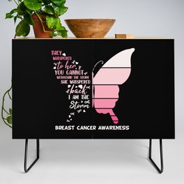 Breast Cancer Awareness Butterfly Credenza