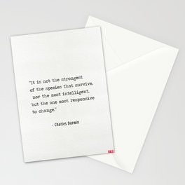 Charles Darwin quote Stationery Cards