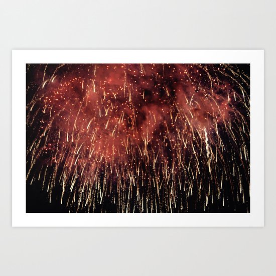 SPARKLING FIREWORK EXPLOSION Art Print